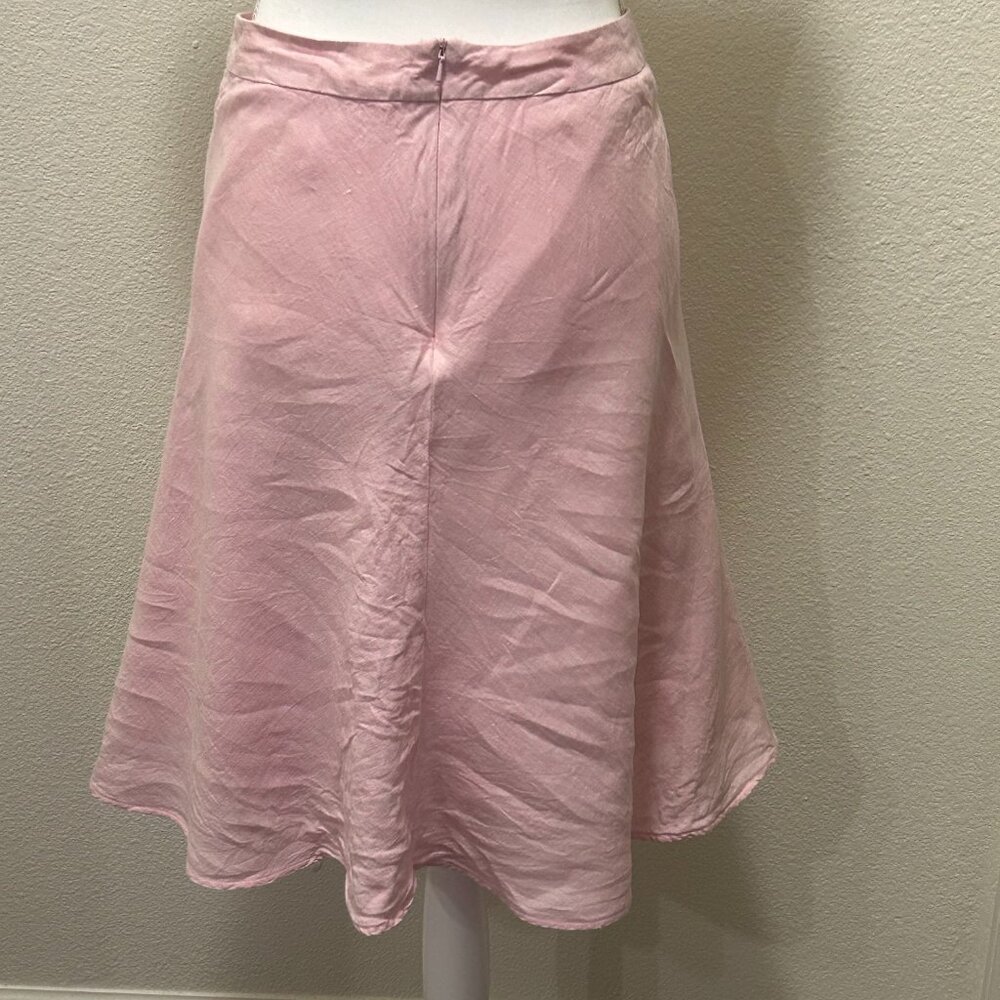 Banana Republic pink lined flared skirt, knee length, size 6 - Picture 3 of 6